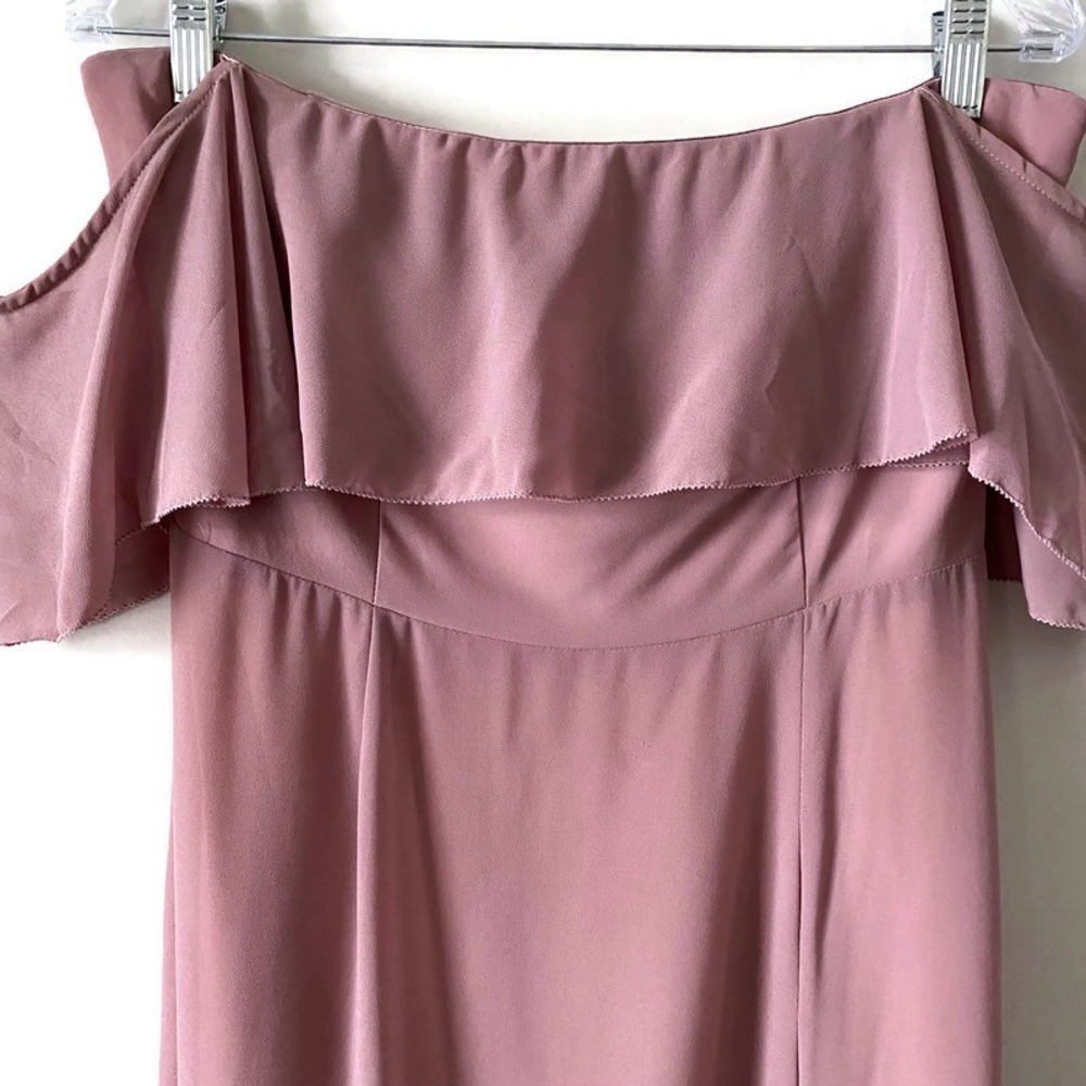 Tobi Into You Mauve Ruffle Top Dress size L - Picture 5 of 12